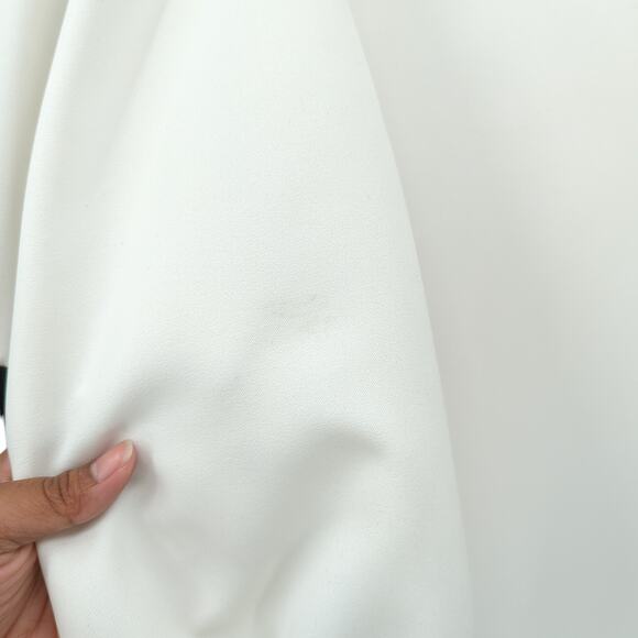 Saks Fifth Avenue Women 9 XS Jumpsuit Black White Long Sleeve Wide Leg VTG FLAWS - Picture 14 of 16